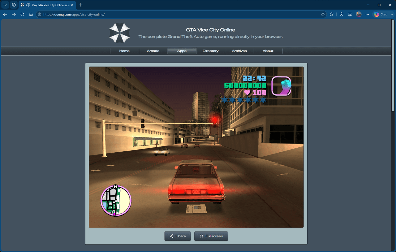 GTA Vice City and GTA III return to web browsers after a DMCA takedown — Open-source reverse engineering brings the classics to the web with over 100 FPS performance
